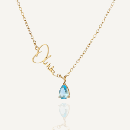 Collier Prénom avec Pierre de Naissance