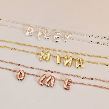 Collier lettres bulles 3D