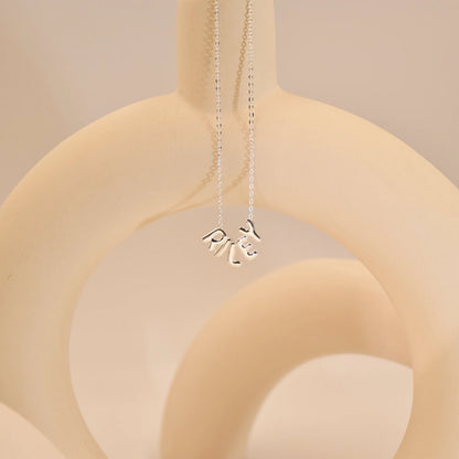 Collier lettres bulles 3D