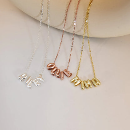 Collier lettres bulles 3D
