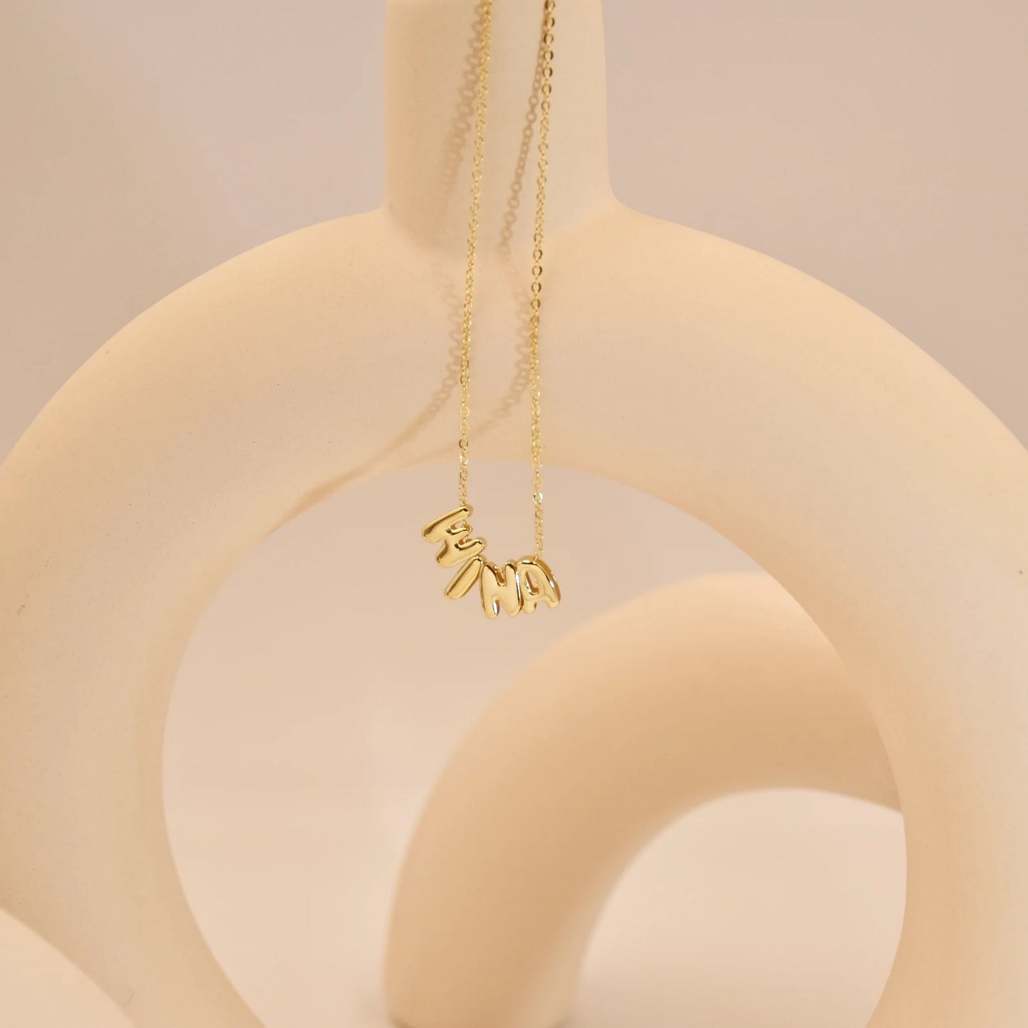 Collier lettres bulles 3D