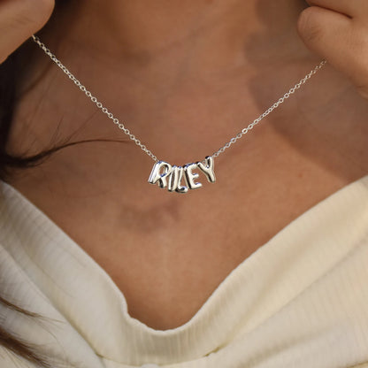 Collier lettres bulles 3D